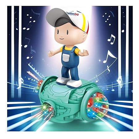 Electric Boy Balanced Vehicle with 360° Rotating Musical Dancing, 5D Lights & Music (3+ Years)