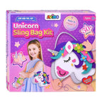 Unicorn Sling Bag Kit 2 in 1 DIY Sew and Foil Art for Kids 50+ Pieces (6+ Years)