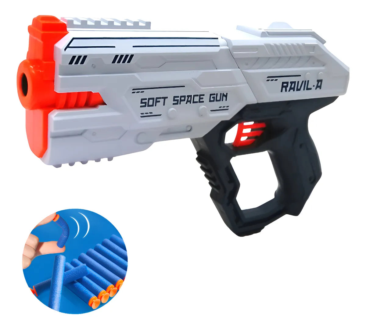 RAVIL-A Soft Space Gun with Transparent Shooting Glasses for Kids (6+ Years)