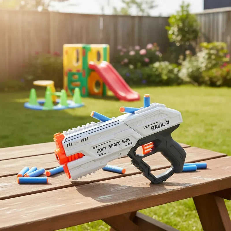 RAVIL-A Soft Space Gun with Transparent Shooting Glasses for Kids (6+ Years)