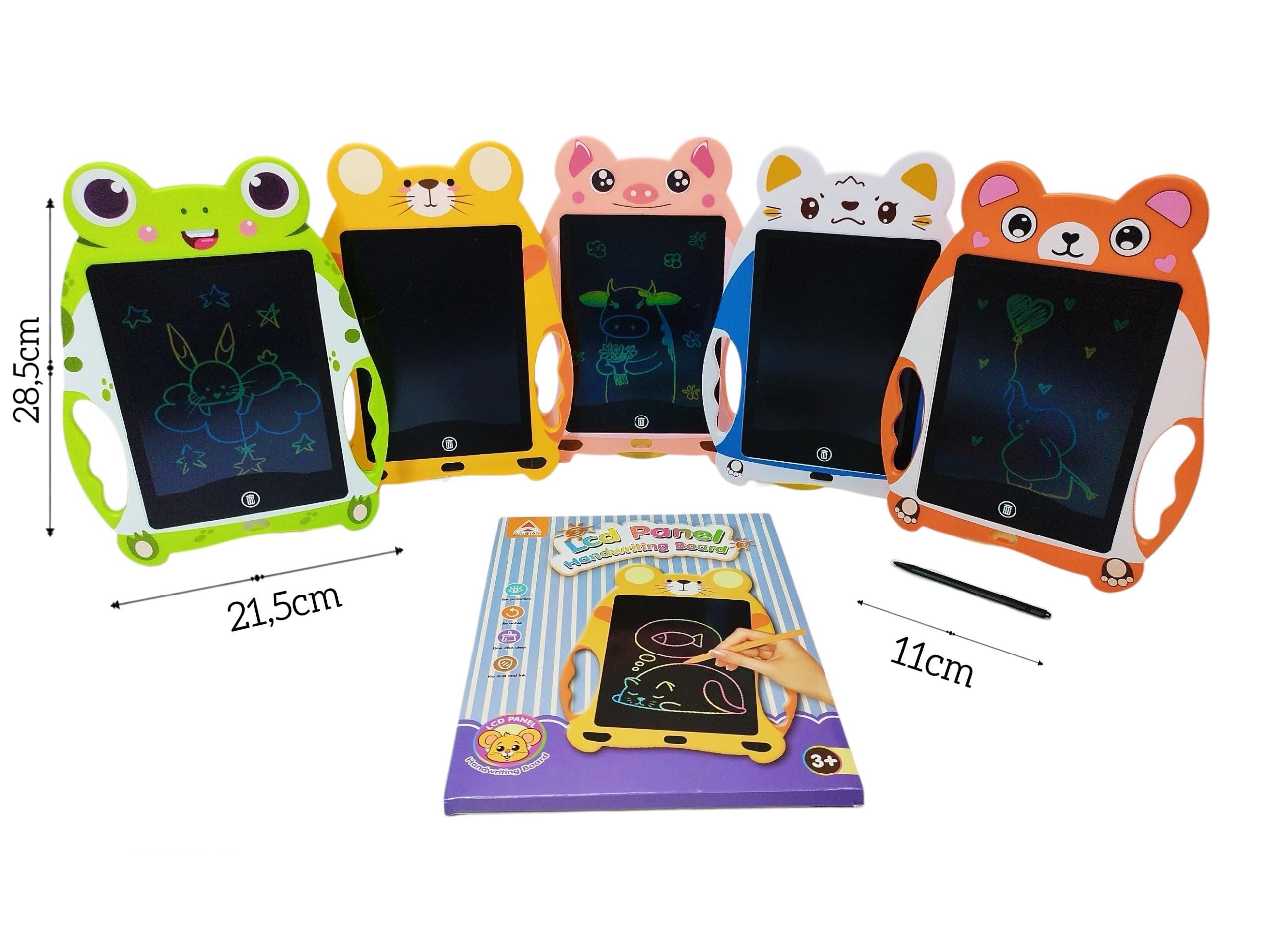 Animal Themed LCD Panel Handwriting & Drawing Board for Kids Multiple Sizes Available (3+ Years)