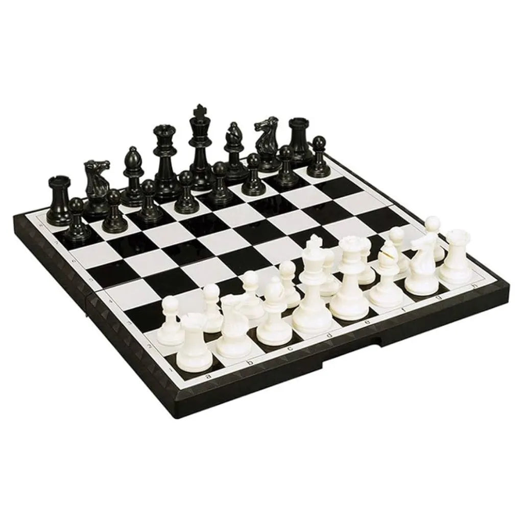Premium 2-in-1 Chess & Checkers Magnetic Travel Folding Set for Kids & Adults (3+ Years)