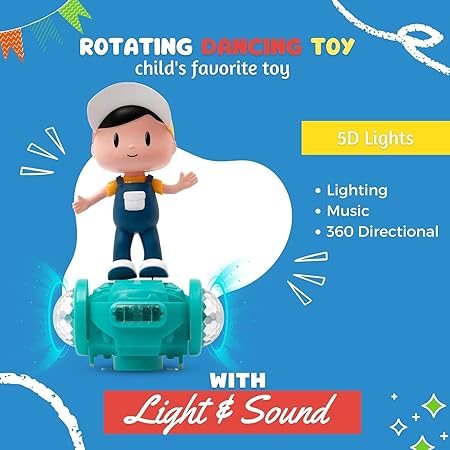 Electric Boy Balanced Vehicle with 360° Rotating Musical Dancing, 5D Lights & Music (3+ Years)