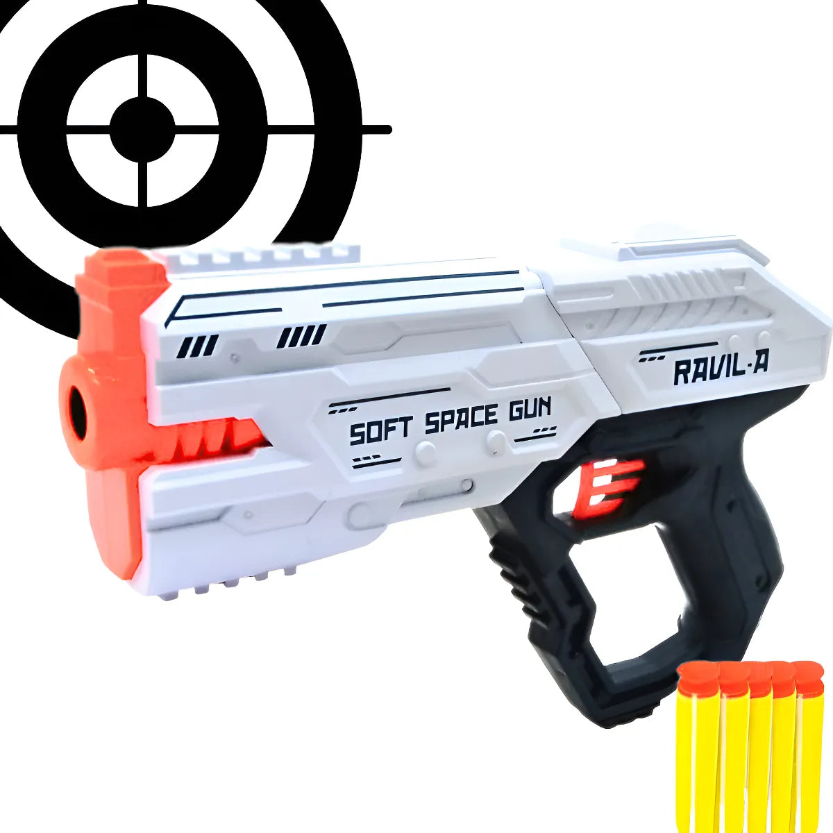 RAVIL-A Soft Space Gun with Transparent Shooting Glasses for Kids (6+ Years)