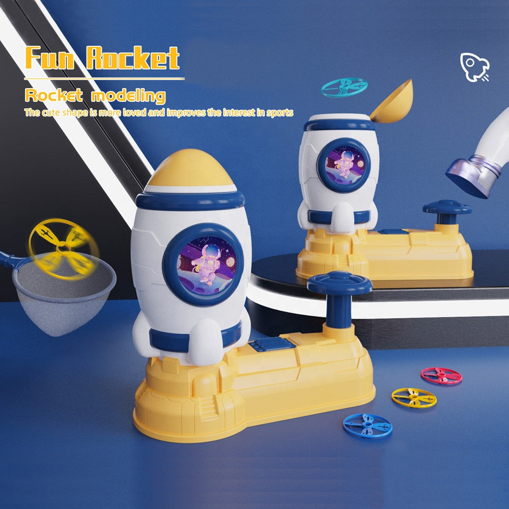 Fun Rocket Frisbee Rocket Modeling Toy with Flying Discs (3+ Years)