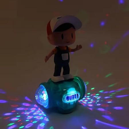 Electric Boy Balanced Vehicle with 360° Rotating Musical Dancing, 5D Lights & Music (3+ Years)