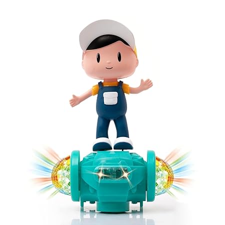 Electric Boy Balanced Vehicle with 360° Rotating Musical Dancing, 5D Lights & Music (3+ Years)