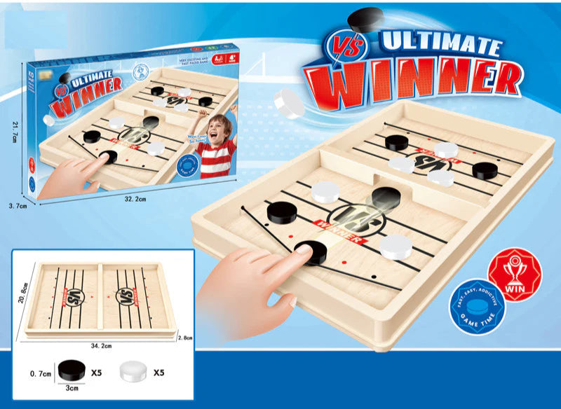 Ultimate Winner Fast Sling Puck Board Game (4+ Years)