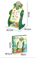 Dino Colorful Magnetic Educational & Drawing Two-Sided Board for Kids (3+ Years)
