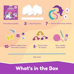 Unicorn Sling Bag Kit 2 in 1 DIY Sew and Foil Art for Kids 50+ Pieces (6+ Years)