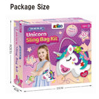 Unicorn Sling Bag Kit 2 in 1 DIY Sew and Foil Art for Kids 50+ Pieces (6+ Years)