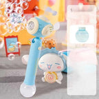 2 in 1 Bubble Stick and Fan Toy with Music Light 180° Rotation for Kids (3+ Years)