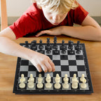 Premium 2-in-1 Chess & Checkers Magnetic Travel Folding Set for Kids & Adults (3+ Years)