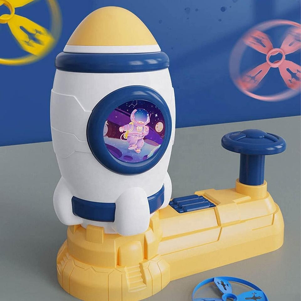 Fun Rocket Frisbee Rocket Modeling Toy with Flying Discs (3+ Years)