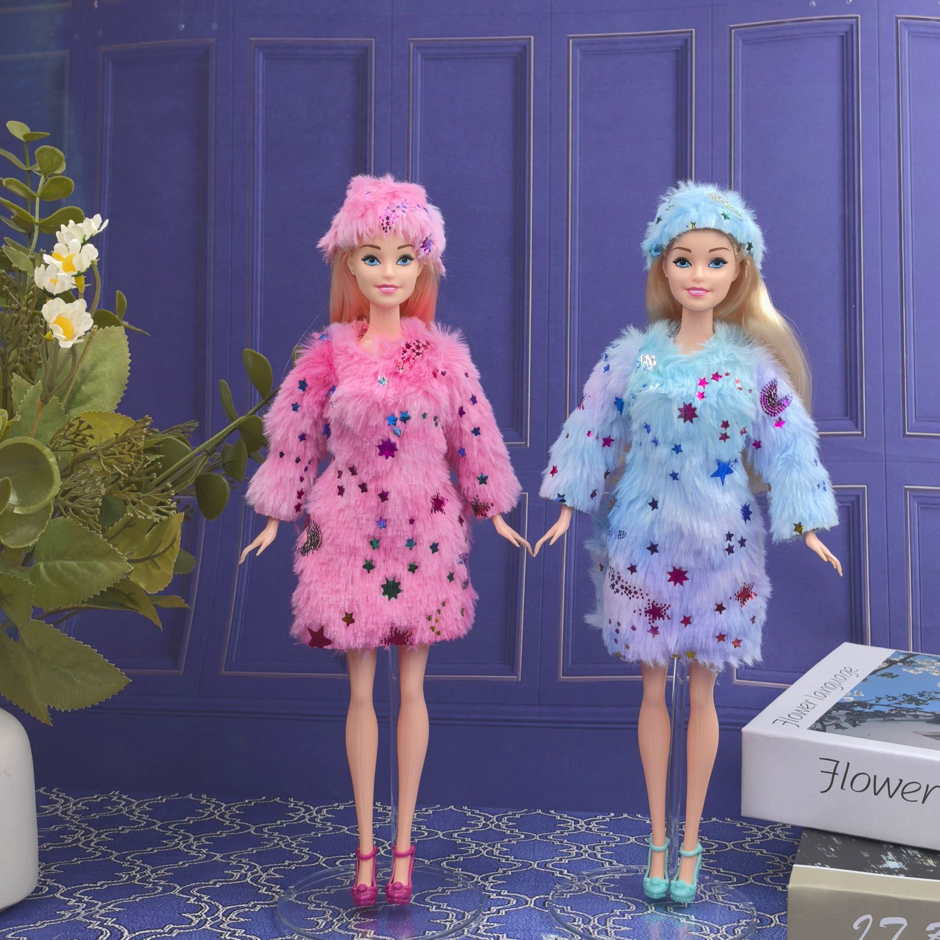 11.5-Inch Lovely Fashion Star Doll with Soft Hair & Teddy Accessory (3+ years)