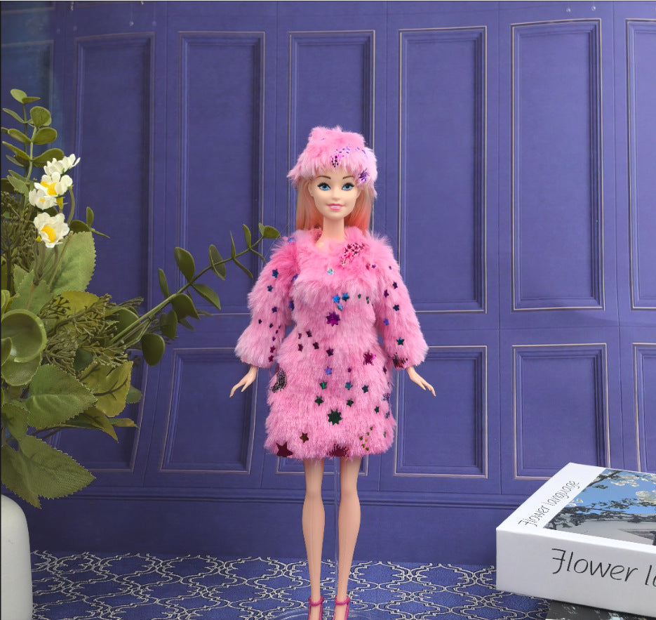 11.5-Inch Lovely Fashion Star Doll with Soft Hair & Teddy