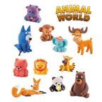 Magic Dough Animal World Dough Set Multicolor Clay Molds Tools (3+ Years)