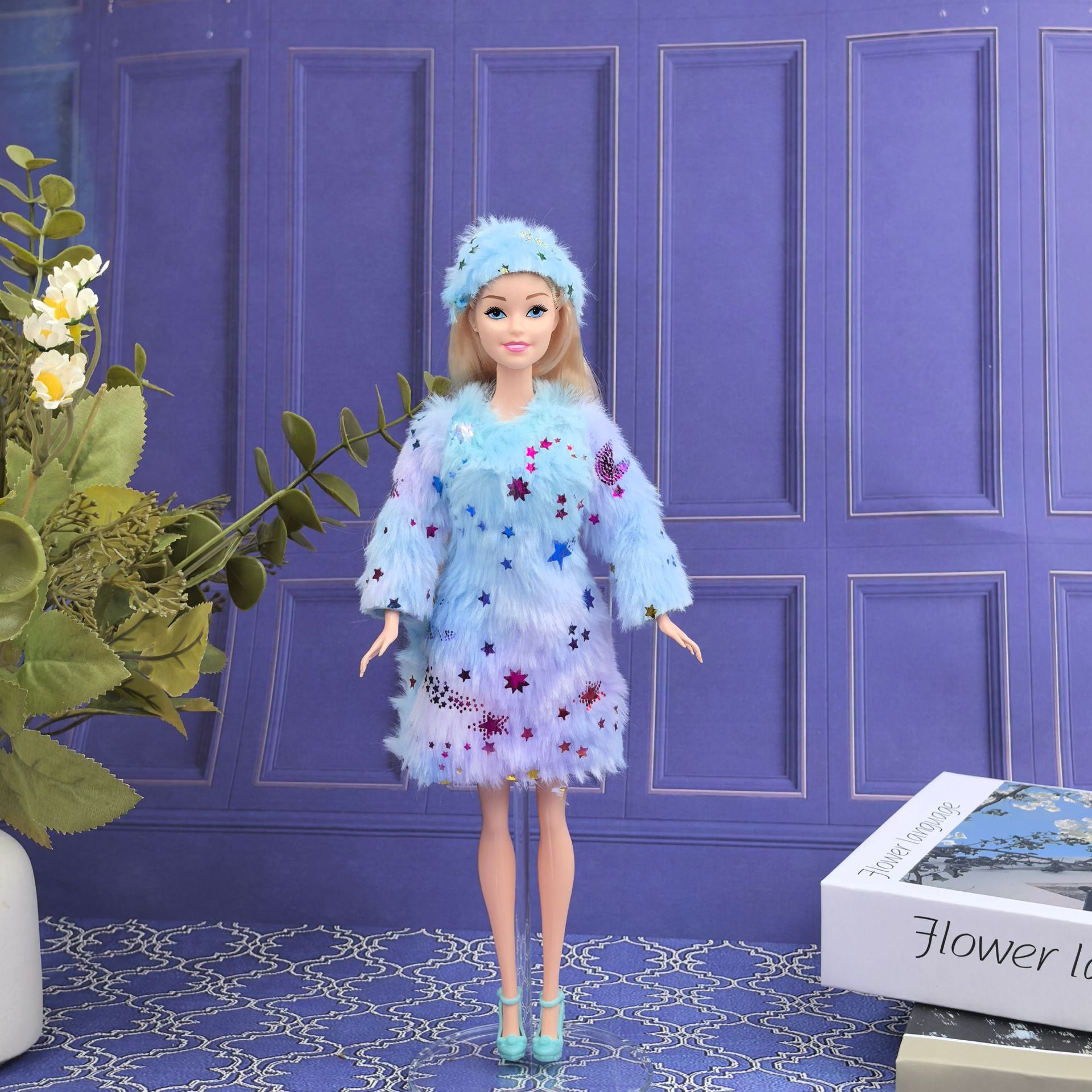 11.5-Inch Lovely Fashion Star Doll with Soft Hair & Teddy