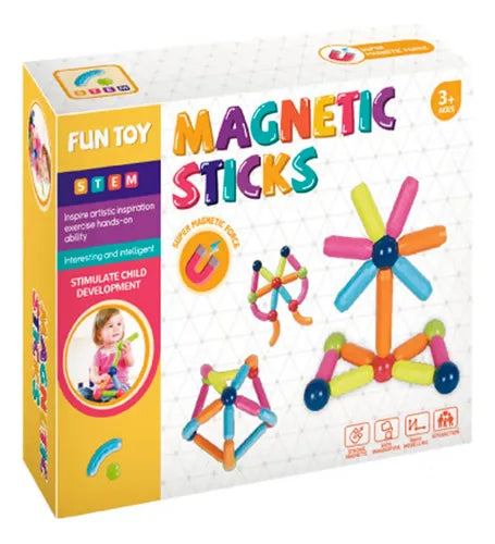 Magnetic Building Sticks 28 & 48 PCS Educational Blocks for Kids (3+ Years)