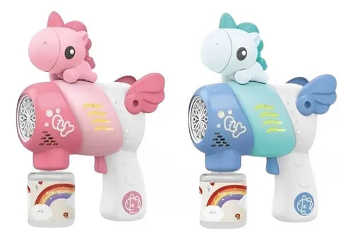 Unicorn Bubble Gun 10 Hole Automatic Bubble Shooter Toy for Kids (3+ Years)