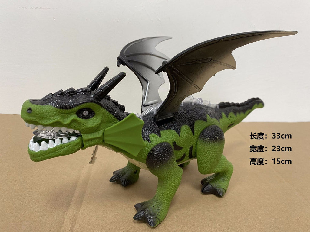 Simulation Electric Dinosaur Fiery Dragon Toy with Lights, Sound & Moving Wings (3+ Years)