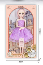 15.7-Inch Fashion Story Princess Doll with Sparkling Dress & Soft Hair for Girls (3 + Years)