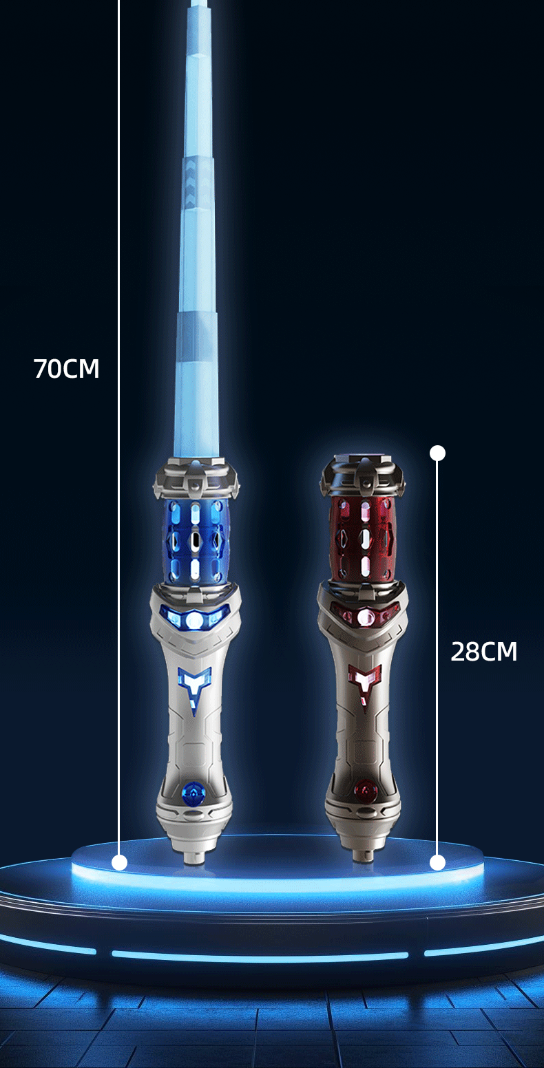 Telescopic Lightsaber Energy Sword Rechargeable with Type-C Charging, Colorful Lighting & Dynamic Sound (3+ Years)