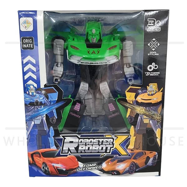 Rooster Robot X Transformer Car-to-Robot Toy 2-in-1 Action Figure with Cool Styling for Kids (3+ Years)