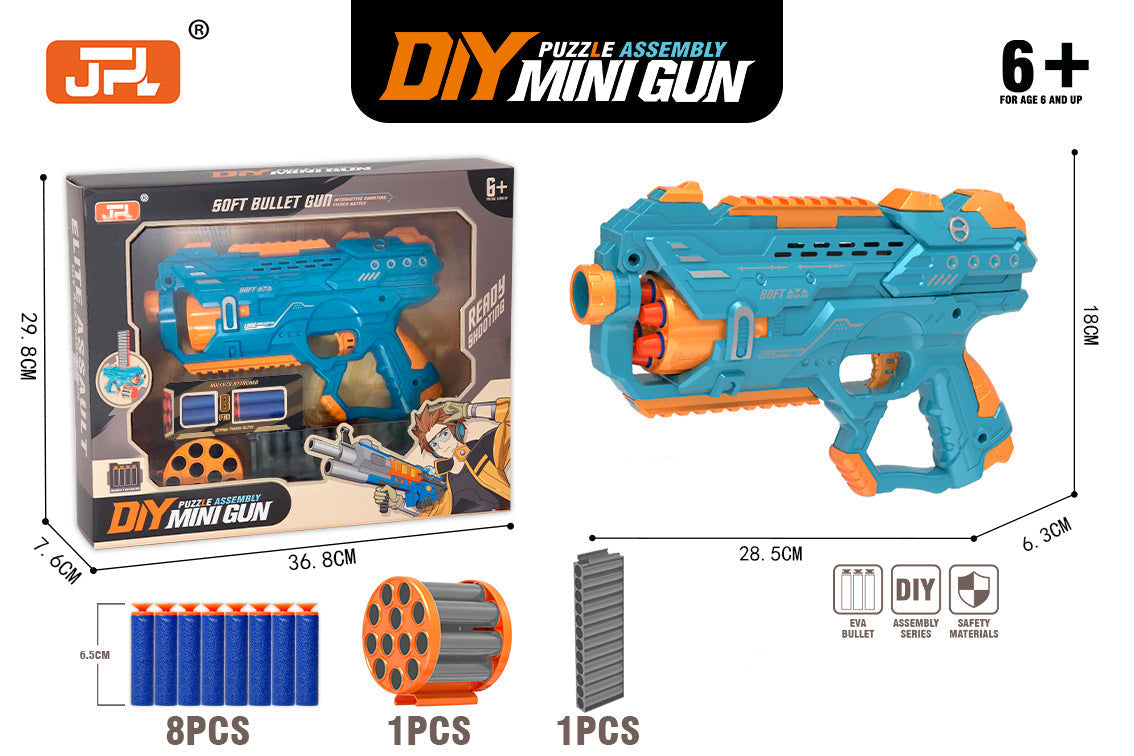 DIY Puzzle Assembly Soft Bullet Gun for Kids (6+ Years)