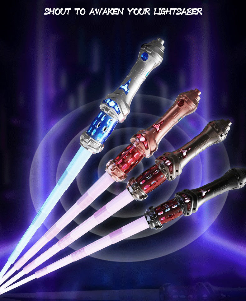 Telescopic Lightsaber Energy Sword Rechargeable with Type-C Charging, Colorful Lighting & Dynamic Sound (3+ Years)
