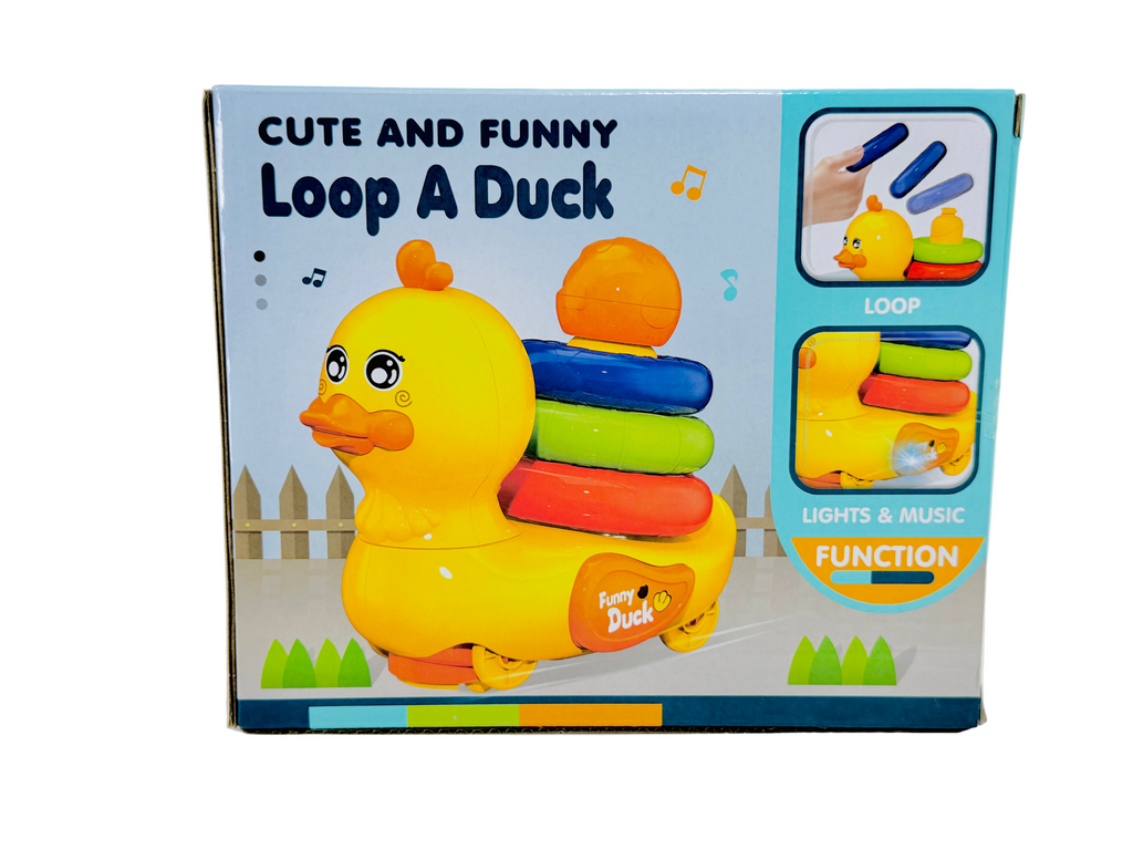 Loop a Duck with Lights, Music & Bump-and-Go Action Funny Musical Duck Toy (3+ Years)