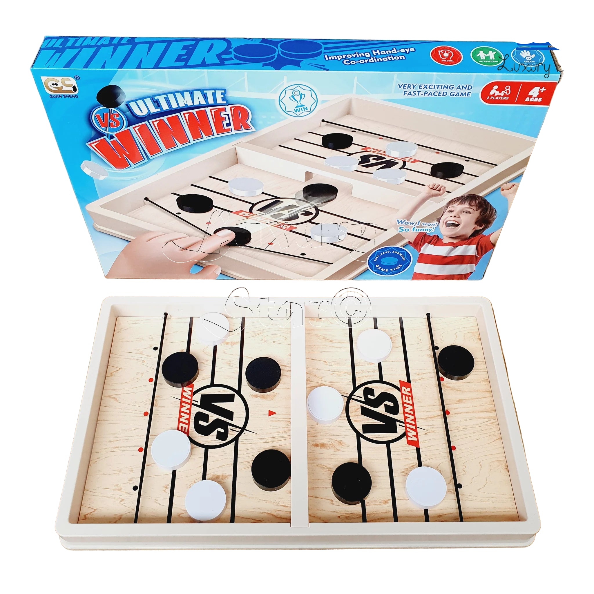 Ultimate Winner Fast Sling Puck Board Game (4+ Years)
