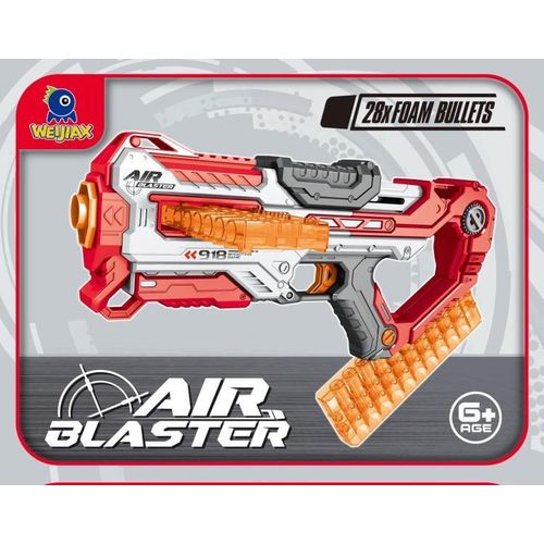 Air Blaster 918 Shooting Game Gun with 28 Foam Bullets & Dual Magazines 10m Range (6+ Years)