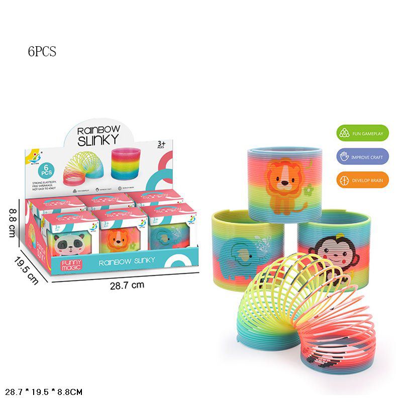 Rainbow Slinky Magical Elastic String Coil with Fun Tricks & Brain Development (3+ Years)