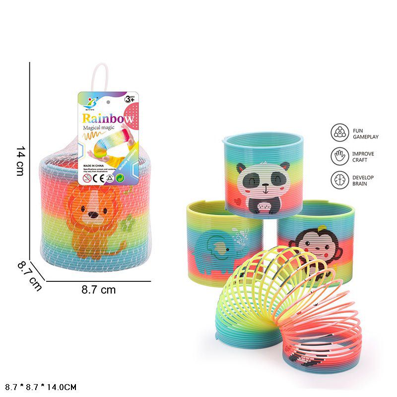 Rainbow Slinky Magical Elastic String Coil with Fun Tricks & Brain Development (3+ Years)