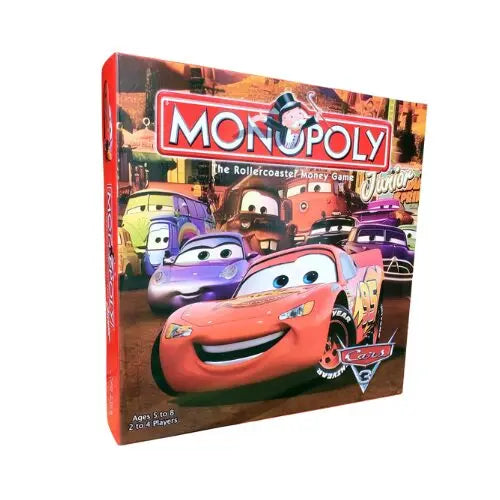 Monopoly Junior Cars Edition Fast-Paced Kids Board Game for 2–4 Players (5+ Years)