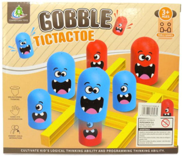 Gobble Tic Tac Toe Strategy Board Game for Kids (3+ Years)