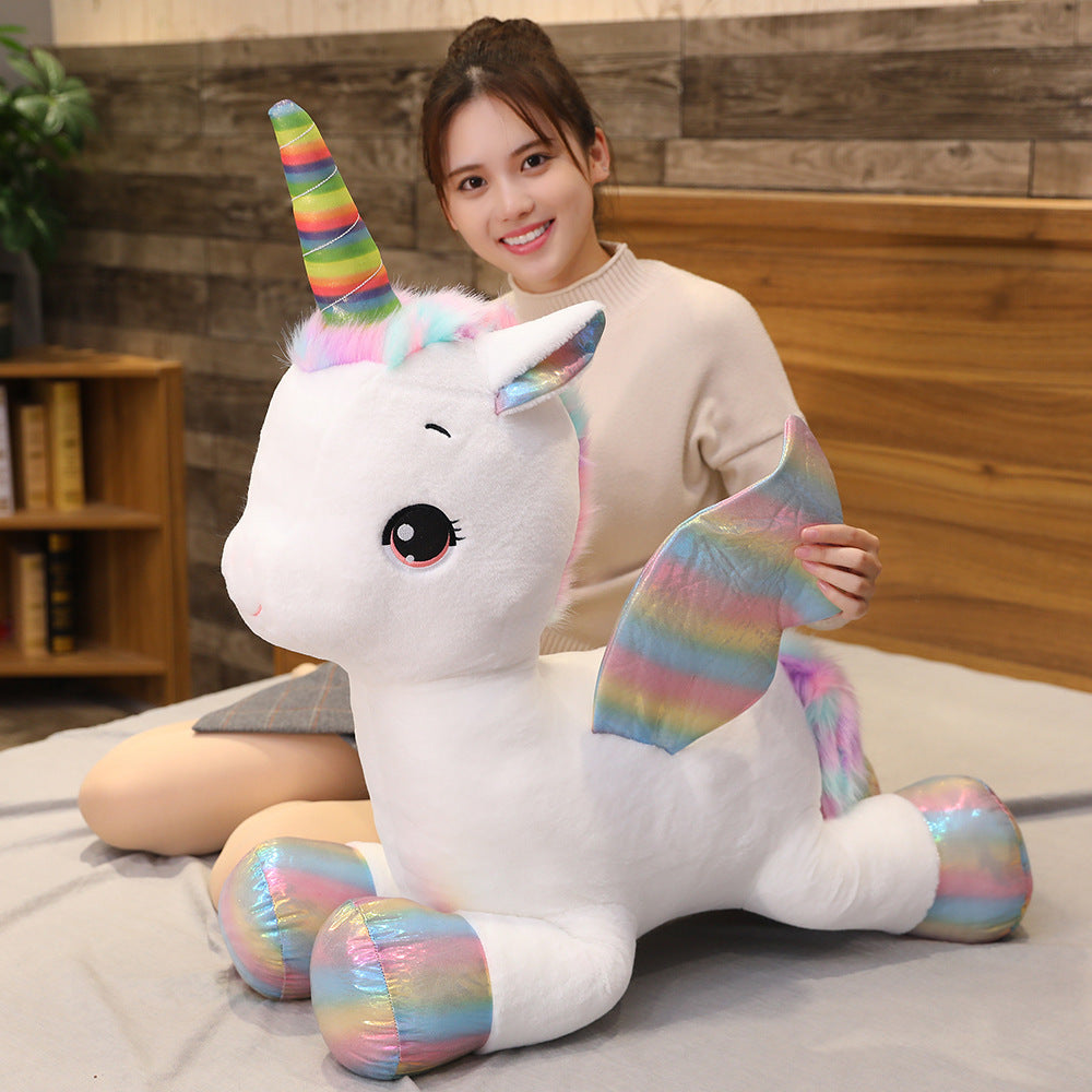 Premium Rainbow Winged Magical Unicorn Plush Toy (1+ Year)