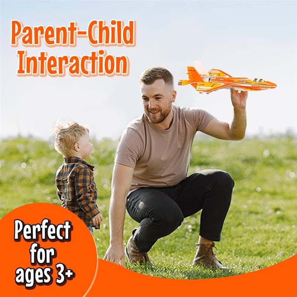 DIY Aircraft Military Space Shuttle Electric Foam Glider with Lights and Propeller for Kids (3+ Years)