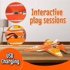 DIY Aircraft Military Space Shuttle Electric Foam Glider with Lights and Propeller for Kids (3+ Years)