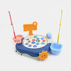 Premium Ocean Fishing Game with Music, Magnetic Rotating Board & 15 Fish for Kids (3+ Years)