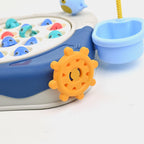 Premium Ocean Fishing Game with Music, Magnetic Rotating Board & 15 Fish for Kids (3+ Years)