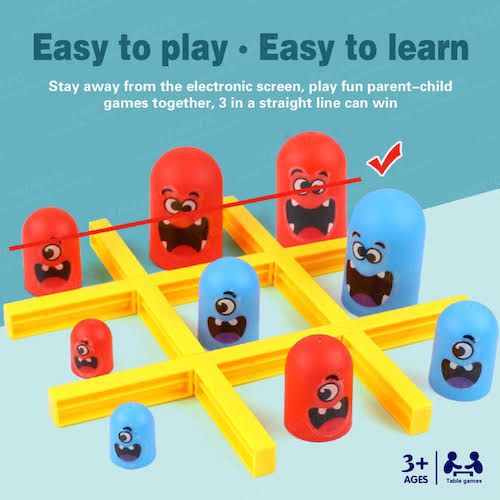Gobble Tic Tac Toe Strategy Board Game for Kids (3+ Years)