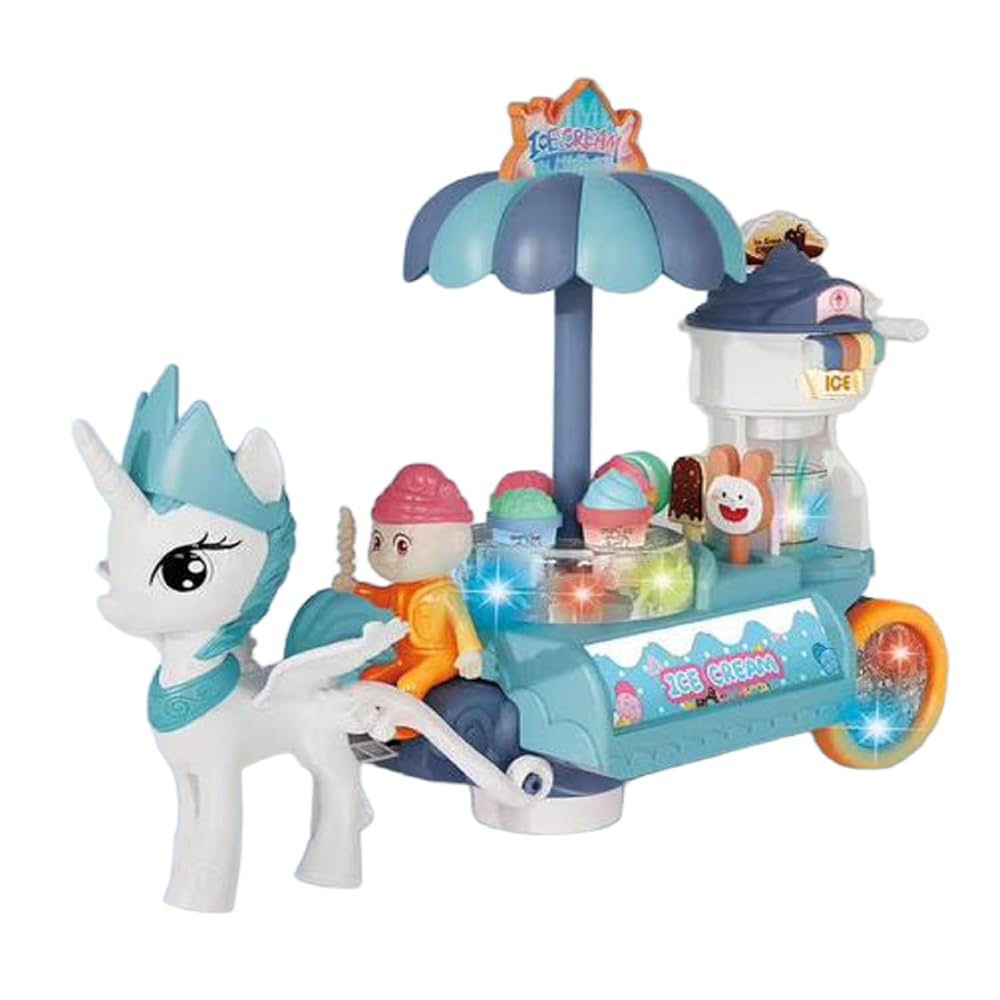 Pony Ice Cream Truck Toy with Lights & Music for Kids (3+ Years)