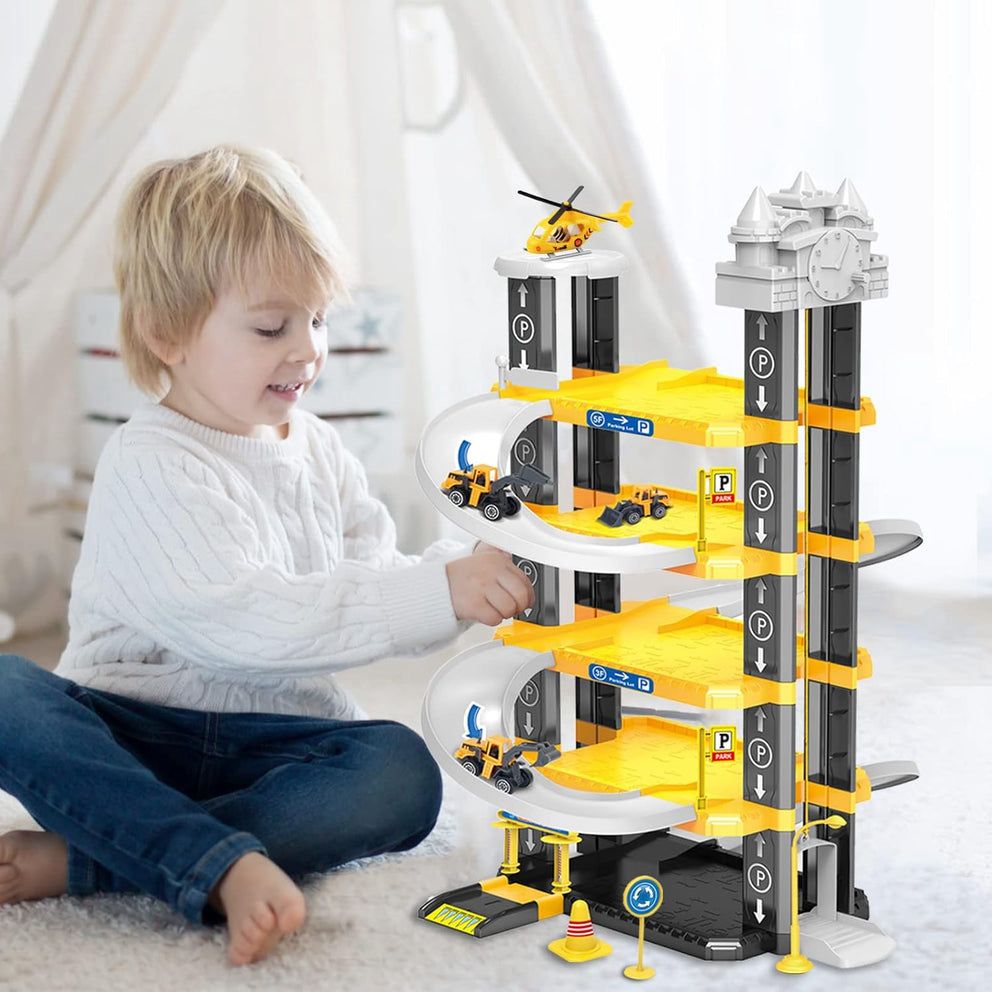 DIY Puzzle Engineering Parking Lot Playset (45 PCS) for Kids (3+ Years)