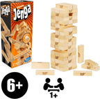 Classic Jenga Genuine Hardwood Block Game for Kids & Adults (6+ Years) Pull, Stack & Crash Fun