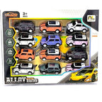 12-Piece Diecast Alloy Car Racer Set for Kids (3+ Years)