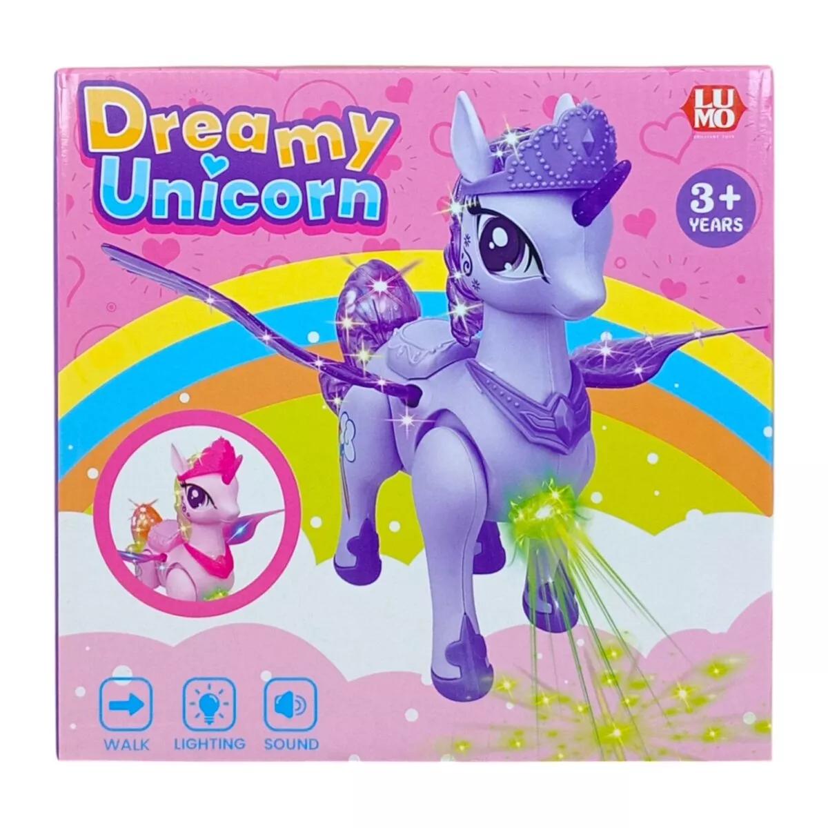 Premium Dreamy Unicorn Toy for Kids with Music, Glowing Lights & Walking Action (3+ Years)
