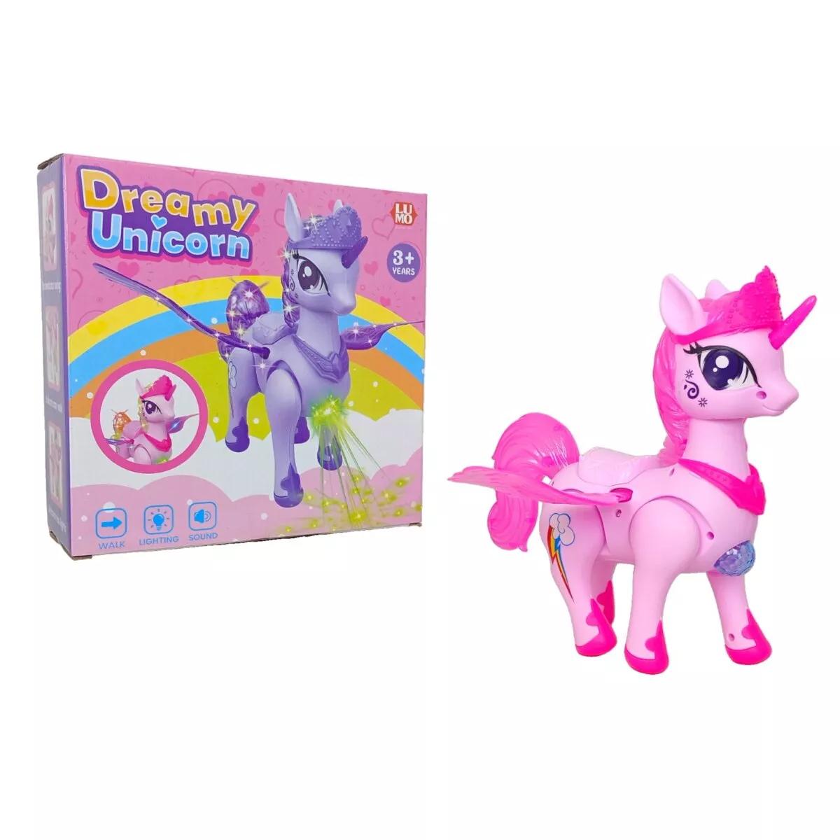 Premium Dreamy Unicorn Toy for Kids with Music, Glowing Lights & Walking Action (3+ Years)