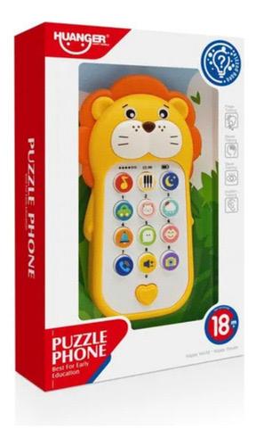 Educational Lion Shape Puzzle Mobile Phone with Music, Sounds & Cognitive Skill Training for Toddlers (18+ Months)
